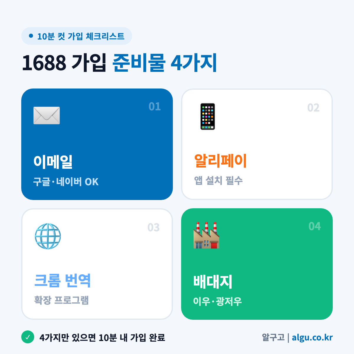 1688 가입 전 준비물 체크리스트 4가지