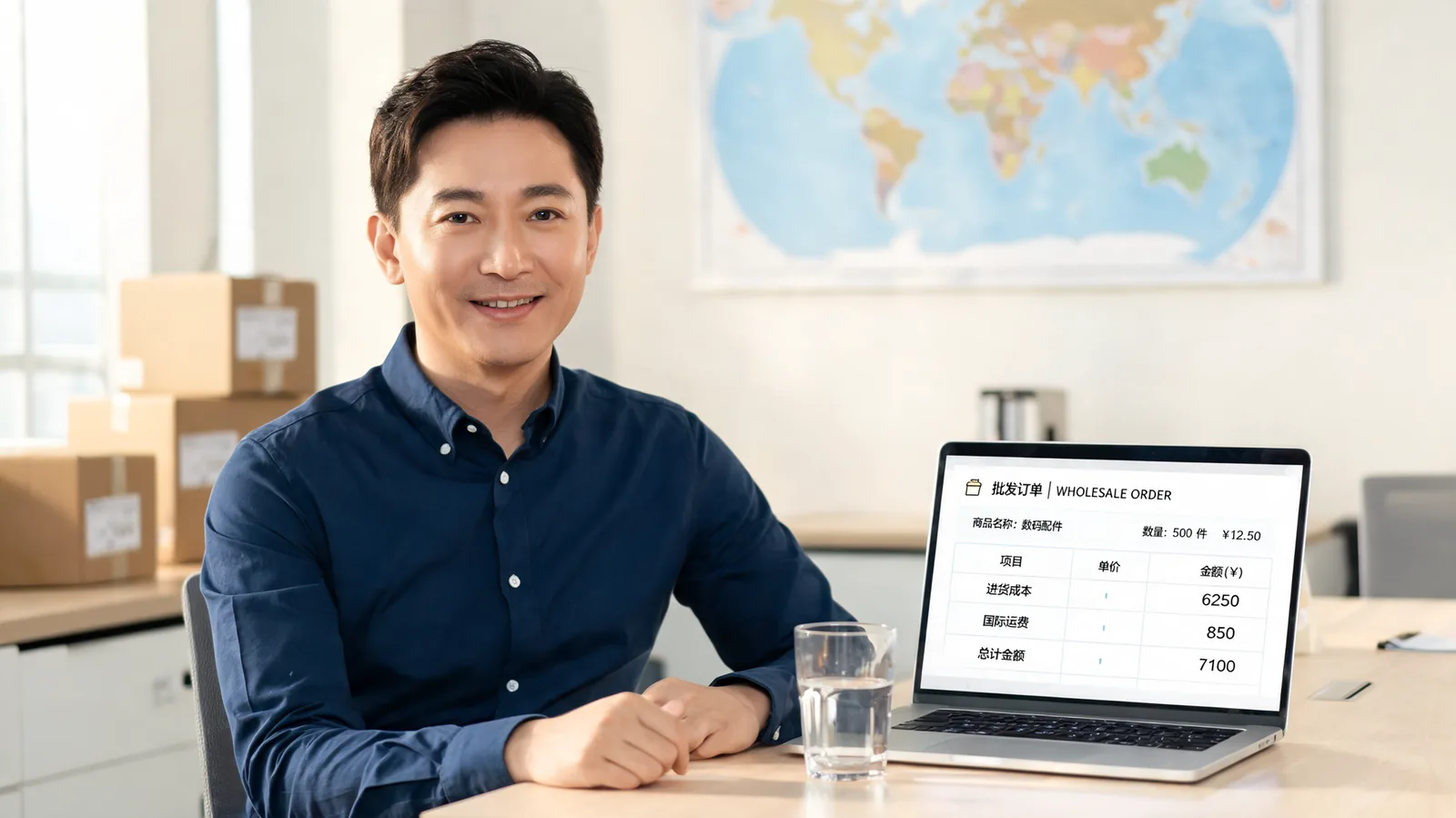 중국구매대행 수수료를 확인하는 알구고 사무실 모습