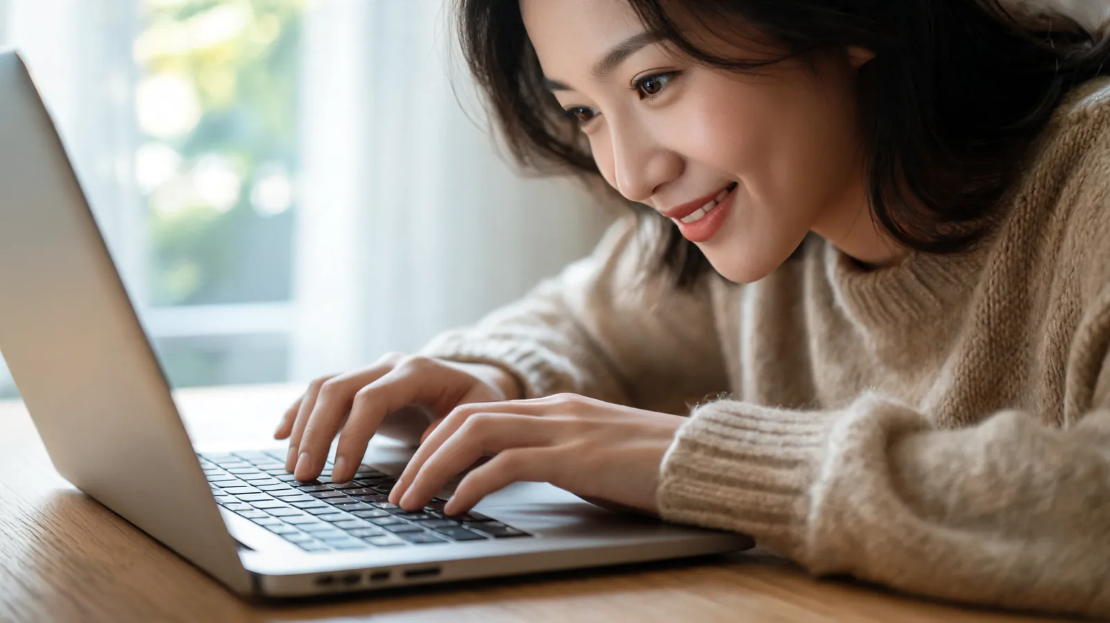 노트북으로 HS코드를 직접 검색해보는 모습 - HS 코드